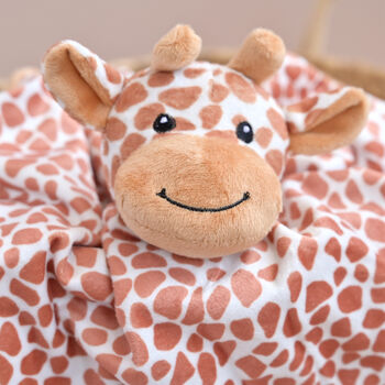 Personalised Giraffe Comforter – Baby Lovey Blanket, 7 of 9