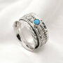 Personalised Wide Sterling Silver Opal Spinner Ring, thumbnail 1 of 8