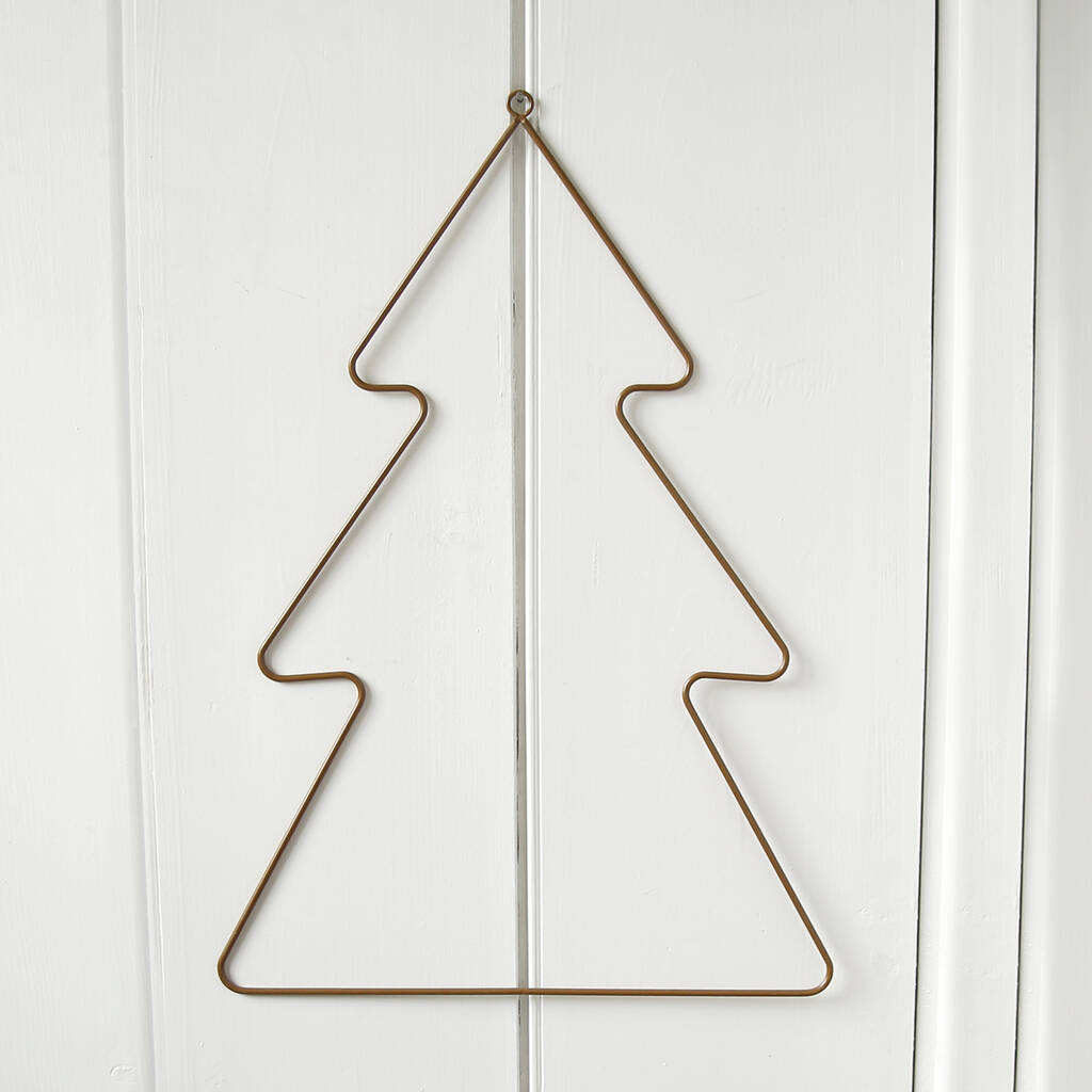 Bronze Christmas Tree Hanging Decoration, 1 of 2