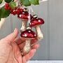 Christmas Glass Mushroom Set, thumbnail 1 of 4
