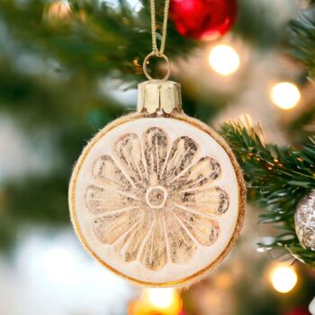 Lemon Slice Shaped Christmas Decoration, 3 of 3