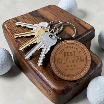 Personalised 'World's Best Golfer' Keyring, 9 of 9