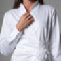 Barbara White Evening Blouse With Bow And Rosette, thumbnail 4 of 4