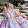 Outdoor Beanbag In Sparrow And Plumb Wildflower, thumbnail 4 of 4