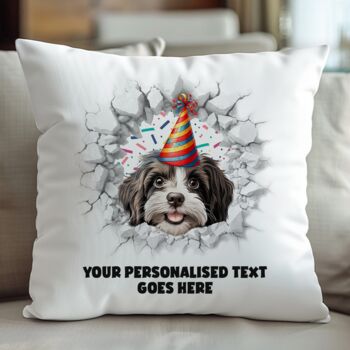 Personalised Havanese Birthday Break Through Dog, 5 of 8