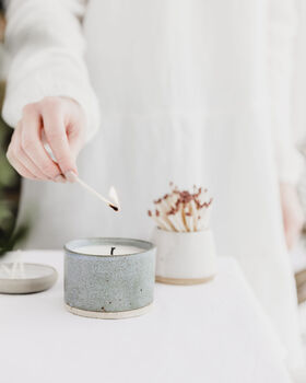 Scented Ceramic Pot Candle, 2 of 7