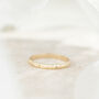Star Engraved Rounded Ring Band In Solid Gold, thumbnail 3 of 10