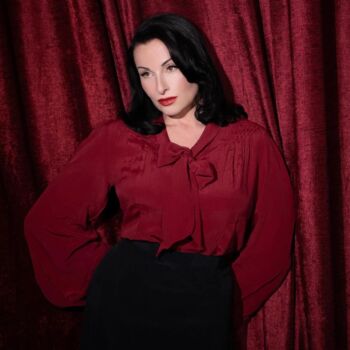 Eva Blouse In Hampton Green Vintage 1940s Style, 2 of 2