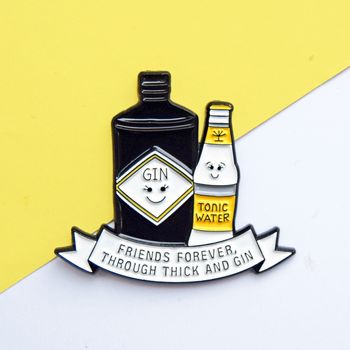 'Thick And Gin' Enamel Pin Badge, 2 of 2