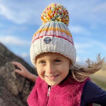 Kids Aurora Rib Knit Hat, 2 of 3