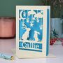 Personalised Papercut Bunny Birthday Card, thumbnail 2 of 7