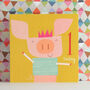 Piglet 1st Birthday Card, thumbnail 2 of 5