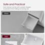 Bathroom Storage Cabinet Freestanding Cloud White, thumbnail 5 of 7