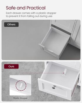 Bathroom Storage Cabinet Freestanding Cloud White, 5 of 7