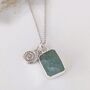 The Duo Aquamarine Necklace, Sterling Silver, thumbnail 2 of 11