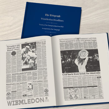 Wimbledon Personalised Tennis Gift Newspaper Book, 3 of 9