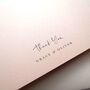 Personalised Thank You Cards Pack Of Six, Blush, thumbnail 2 of 2