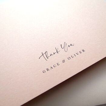 Personalised Thank You Cards Pack Of Six, Blush, 2 of 2