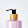 Refillable Pink Plastic Bottle With Minimalist Label, thumbnail 7 of 9