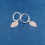 Tear Drop Silver Hoop Earrings, thumbnail 3 of 6