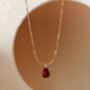 Red Agate Pomegranate Seed Necklace, thumbnail 6 of 8