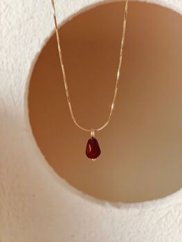 Red Agate Pomegranate Seed Necklace, 6 of 8