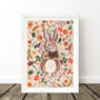 Woodland Bunny Nursery Print, thumbnail 6 of 9
