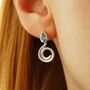 Silver Topaz Spiral Snake Earrings, thumbnail 1 of 2