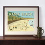 Manly Beach Retro Art Print, thumbnail 1 of 4