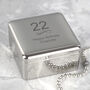 Personalised Birthday Age Silver Square Trinket Box 18th 21st 30th, thumbnail 6 of 6