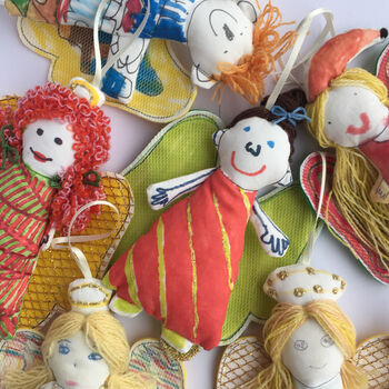 Personalised Child's Drawing Angel Decoration, 6 of 8