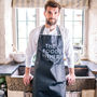 Personalised Food Father Waxed Denim Apron, thumbnail 2 of 7