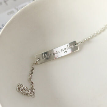 Personalised Handwriting Bracelet In Sterling Silver, 3 of 6