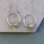 Sterling Silver Nest Huggie Hoop Earrings, thumbnail 1 of 5