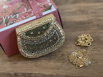 Mashhad Mini Kundan Clutch, 4 of 6