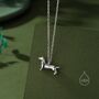 Sausage Dog Pendant Necklace In Sterling Silver, thumbnail 6 of 11