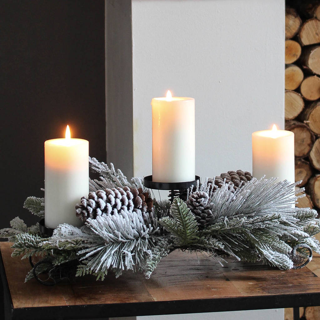Pinecone Candle Holder Centrepiece, 1 of 4
