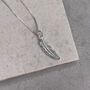 Sterling Silver Silver Feather Necklace, thumbnail 6 of 12