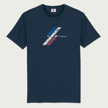 Ski France Navy Blue Organic T Shirt, 4 of 7