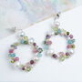 Statement Pearl Gemstone Floral Inspired Drop Earrings, thumbnail 2 of 8