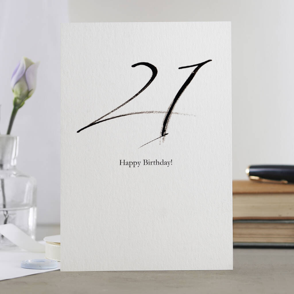 Image of 21st Birthday Card '21 Happy Birthday!'