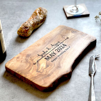 Personalised Cutting Board Wedding Gift, 3 of 11