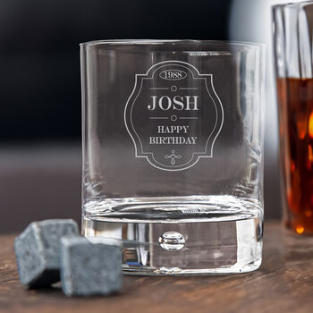 Personalised Vintage Styled Whiskey Glass, 12 of 12