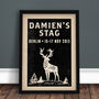 Personalised Stag Party Print, thumbnail 1 of 4