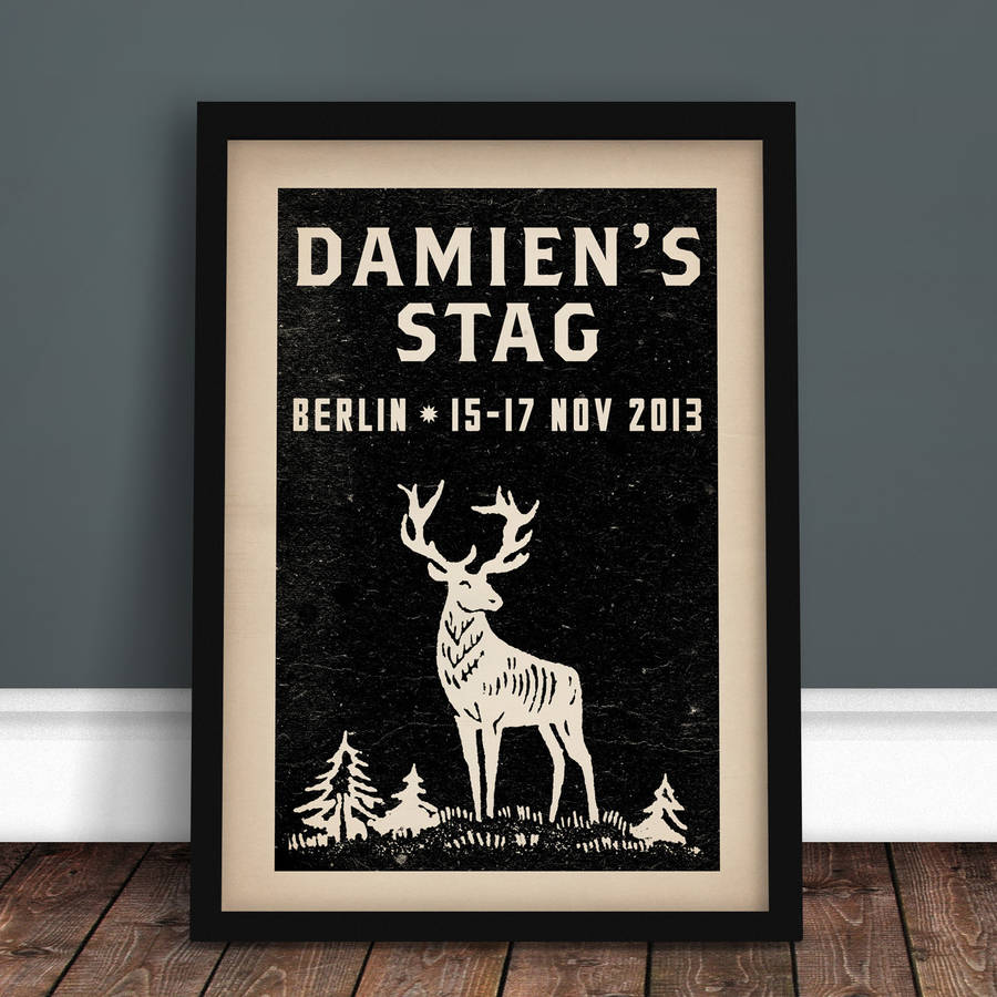 Personalised Stag Party Print, 1 of 4