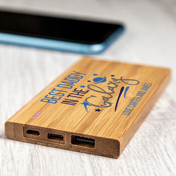 Personalised Best Daddy In The Galaxy Power Bank, 3 of 3