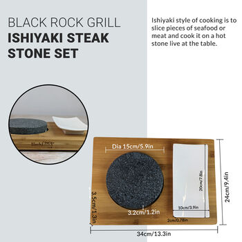 Black Rock Grill Round Ishiyaki Hot Stone Cooking Set, 2 of 11