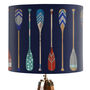 Vintage Style Oars, Bright On Blue, Lamp Shade, thumbnail 1 of 10