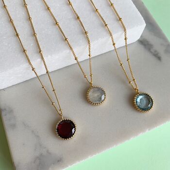 Barcelona Birthstone Gold Plated Necklace, 4 of 7