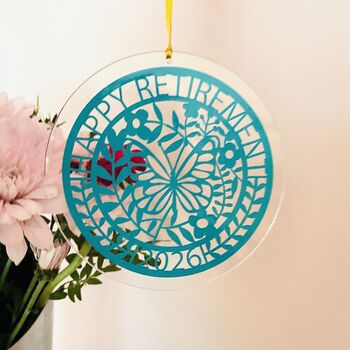 Happy Retirement Sun Catcher, 8 of 12